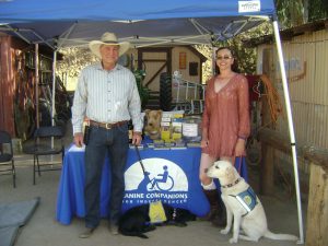 2018 "Gala under the Stars" Clifford Meridth owner of Stray Leaf Vineyard and Melissa Billingsley rep. for Canine Companions for Independence